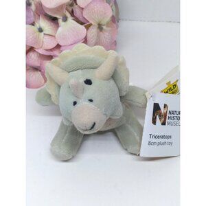 Dinosaur Triceratops 8cm Plush Toy Wild Republic Natural History Museum London
